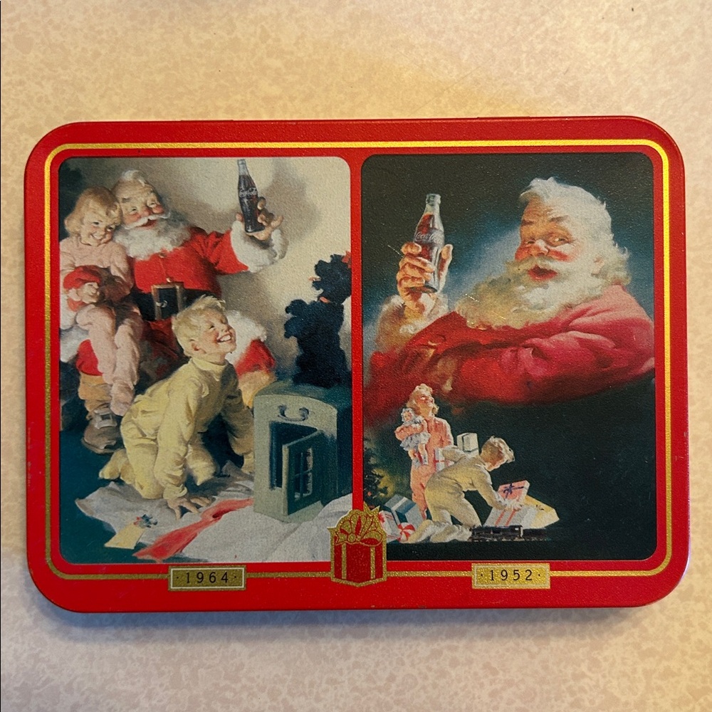 Coca Cola Santa Nostalgia Playing Cards Tin Box
